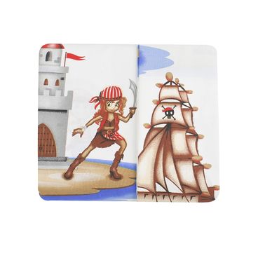 Jogo de Lençol Pirata Mundo Kids 200 Fios - Branco /  Marrom