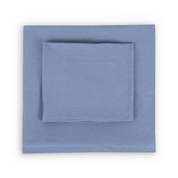 Jogo de Lençol de Malha Modernité - Azul Jeans