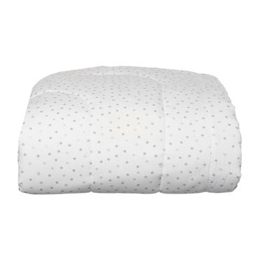 Edredom Estrela Prata - Branco /  Cinza