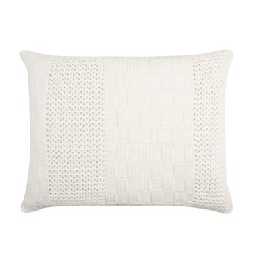 Porta-Travesseiro Tricot Mixed - Marfim
