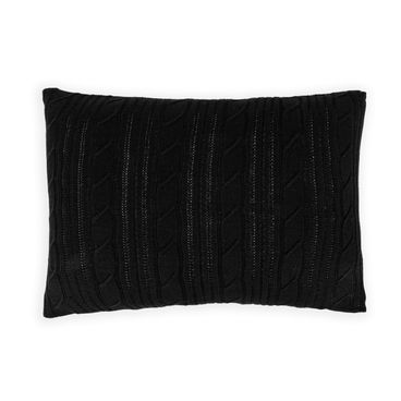 Porta-Travesseiro Tricot Trancas - Preto