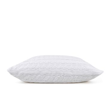 Porta-Travesseiro de Tricot Twist - Branco