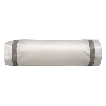 Capa de Rolinho Mediterrâneo 600 Fios - Branco / Prata