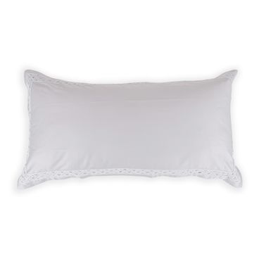 Capa de Almofada 450 Fios Poesia - Cinza / Branco