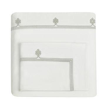 Capa de Edredom Dunas 320 Fios - Branco / Prata
