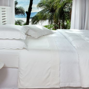 Capa de Edredom Royale 320 Fios - Branco / Branco