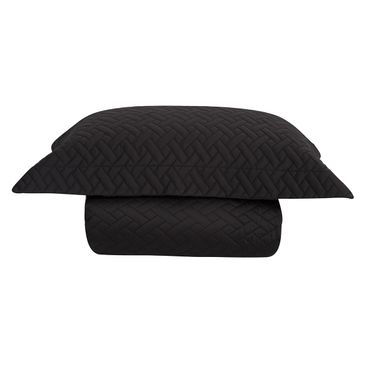 Colcha Com Porta-Travesseiro Bilbao 300 Fios - Preto