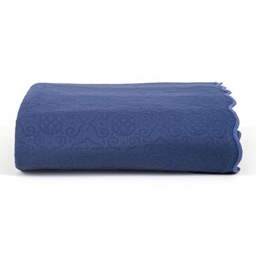 Colcha Piquet Jacquard Tognato - Índigo