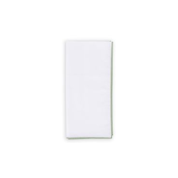 Kit 12 Guardanapos Ponto Cheio - Branco / Verde