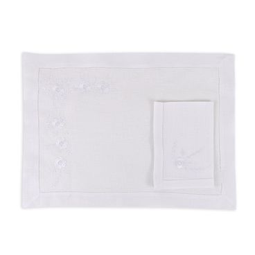 Lugar Americano Margarida Com Laço - Branco