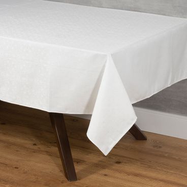 Toalha de Mesa Faenza Jacquard Sempre Limpa - Branco