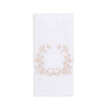 Toalha de Lavabo Guirlanda - Branco / Bege