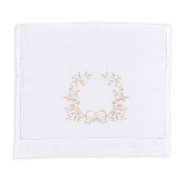 Toalha de Lavabo Guirlanda - Branco / Bege