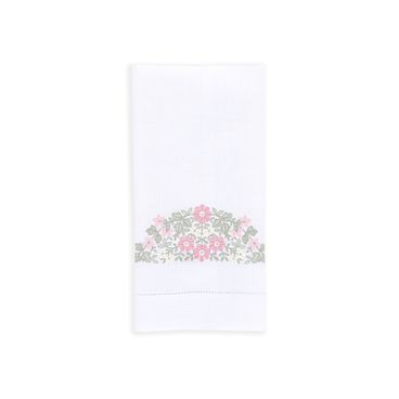 Toalha de Lavabo Margaridas Com Laço - Branco