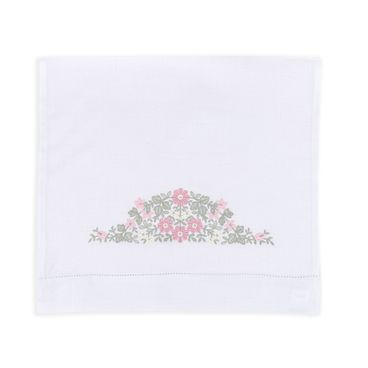Toalha de Lavabo Margaridas Com Laço - Branco