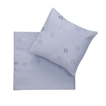 Kit Colcha Com Almofada Piquet Star - Azul