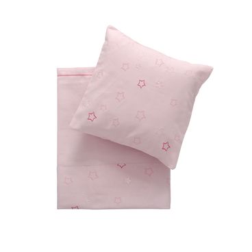 Kit Colcha Com Almofada Piquet Star - Rosa