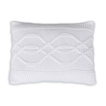 Capa de Almofada Tricot Entrelacê - Branco