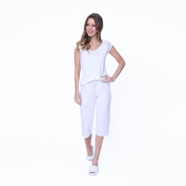 Pijama Algodão Pima Betsy - Branco