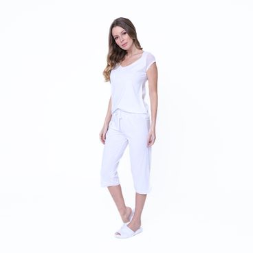 Pijama Algodão Pima Betsy - Branco