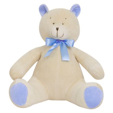 Urso Plush Com Laço - Azul