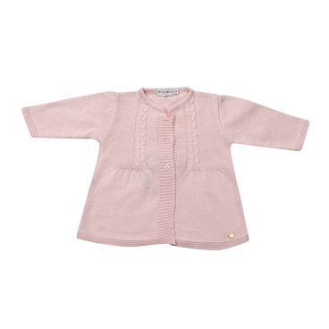 Cardigan Tricot Laço - Rosa
