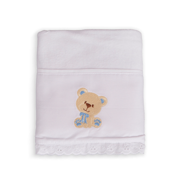 Blanket Delicato - Urso Marfim / Azul