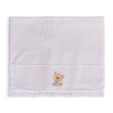 Blanket Delicato - Urso Marfim / Azul