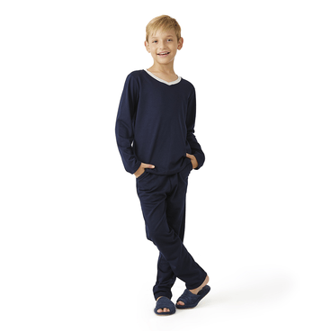 Pijama Elton Infantil - Marinho/Mescla Claro