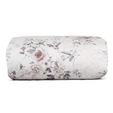 Capa de Edredom Marbled Flowers 400 Fios - Cinza