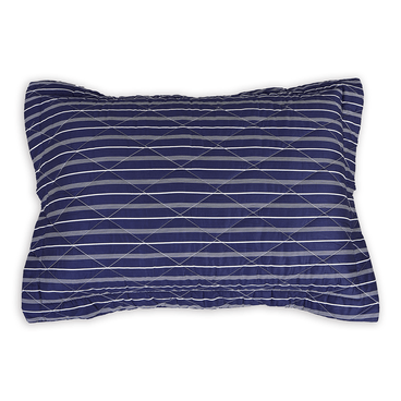 Colcha Com Porta-Travesseiro Modern Stripes 400 Fios - Azul