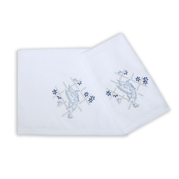 Kit Lavabo Encanto - Branco / Azul Bebe