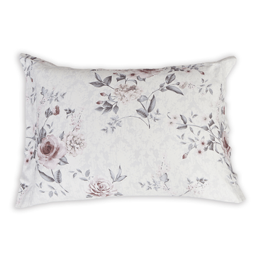 Fronha Marbled Flowers 400 Fios - Cinza