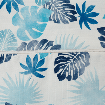 Toalha de Mesa Foliage - Branco / Azul