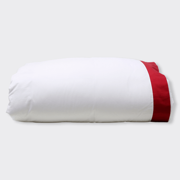 Capa de Edredom Luna 400 Fios - Branco / Vermelho