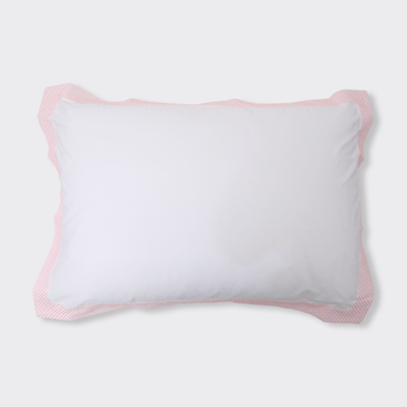Fronha Harmonia 200 Fios - Branco / Rosa