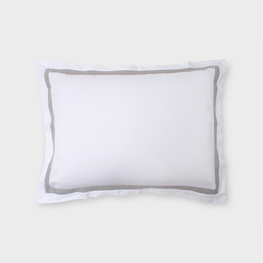 Fronha Mediterrâneo 600 Fios - Branco / Prata
