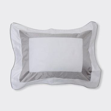 Capa de Almofada Sogno 1000 Fios - Branco / Cinza