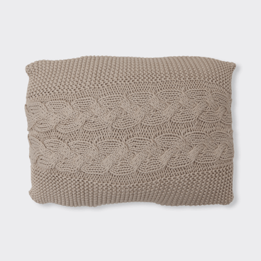 Porta-Travesseiro Tricot Tressage - Areia