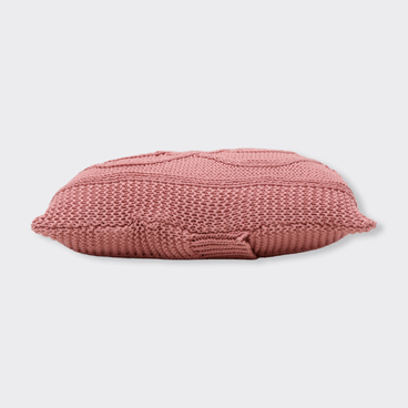 Capa de Almofada Tricot Entrelacê - Rosa