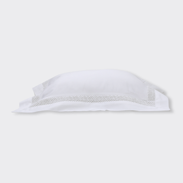 Capa de Almofada Mediterrâneo 600 Fios - Branco / Branco