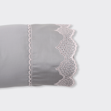 Capa de Rolinho Festive 320 Fios - Cinza / Rosa