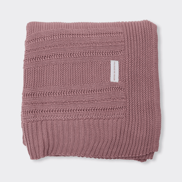 Peseira de Tricot Canelada - Rosé