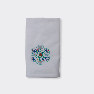 Kit Lavabo Mandala Flor - Branco / Verde