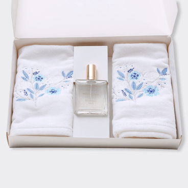 Kit Lavabo Com Home Spray Elegance - Branco / Azul