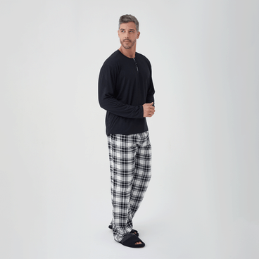 Pijama James - Preto / Branco