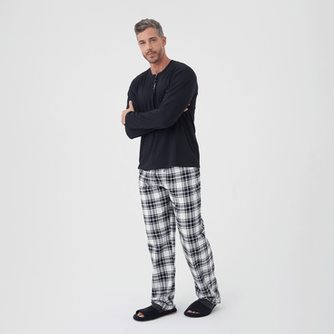 Pijama James - Preto / Branco