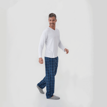 Pijama Oxford - Azul Marinho