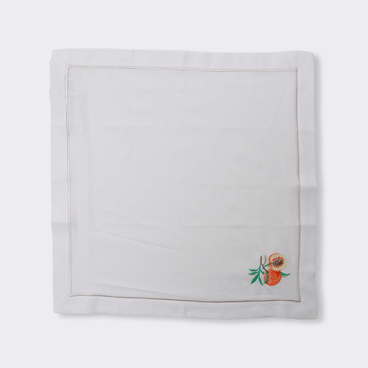 Guardanapo Breakfast - Off White / Laranja