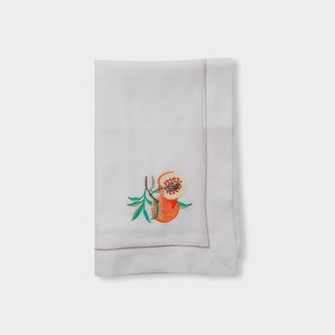 Guardanapo Breakfast - Off White / Laranja